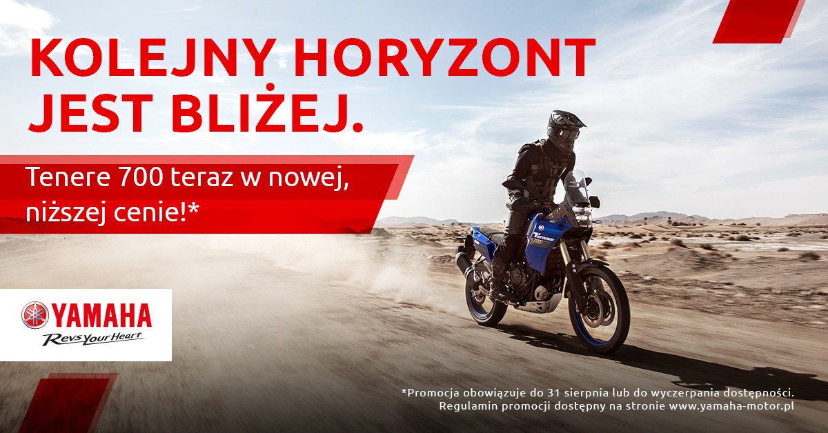 Kolejny horyzont jest bliżej. Yamaha Ténéré 700 w nowej, niższej cenie.